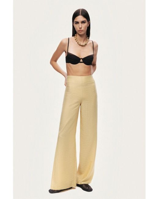 Nocturne Yellow Relaxed Straight-Leg Pants