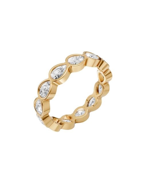 Aya Fine Jewelry Metallic 1.92 Ctw Pear Lab Diamond Full Eternity Wedding Band