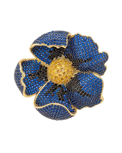 Latelita London Blue Poppy Flower Ring