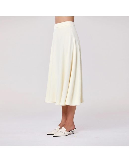Smart and Joy Multicolor Neutrals Flared Midi Skirt
