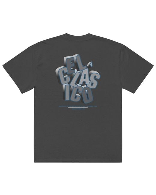 Anchor and Crew Black Faded R. R. C. Alce El Clasico Football Cotton Oversized T-Shirt for men