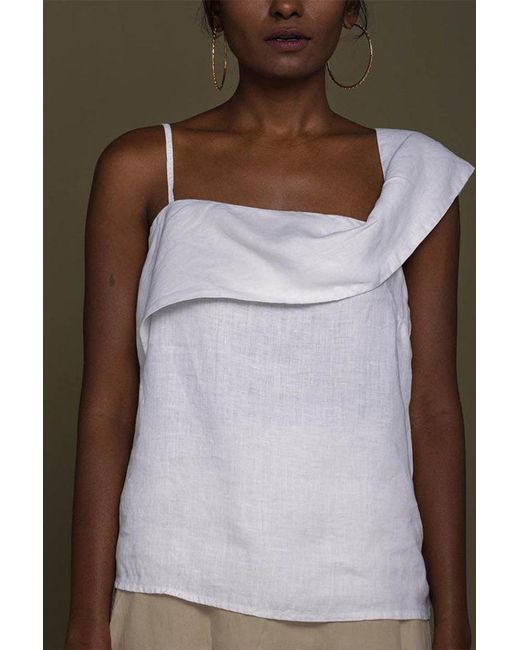 REISTOR White The Wandering Wave Hemp Shirt