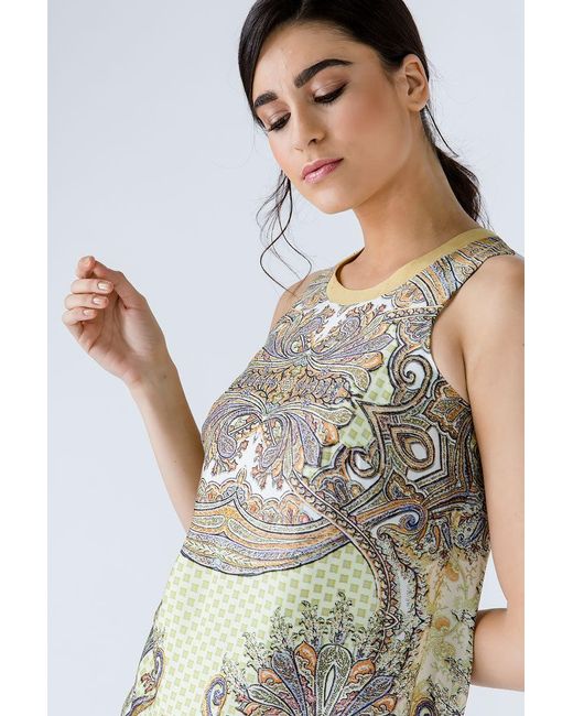 Conquista Natural Paisley Sleeveless Dress