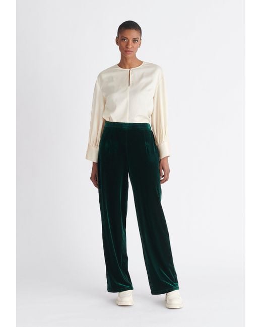 Paisie White Neutrals Button Sleeve Blouse