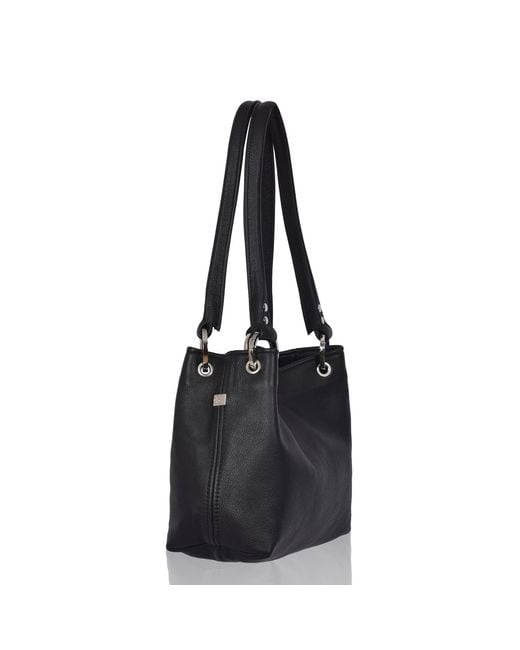Owen Barry Black Shoulder Bag Leather Pepsi