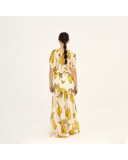 Aguaclara Metallic Fruits De L'Est Maxi Dress