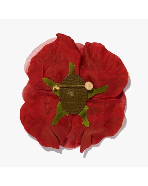 Helena Simon Red The Poppy Floral Brooch