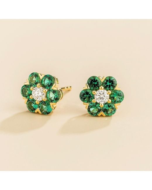 Juvetti Green Cinq Earrings Diamond & Emerald