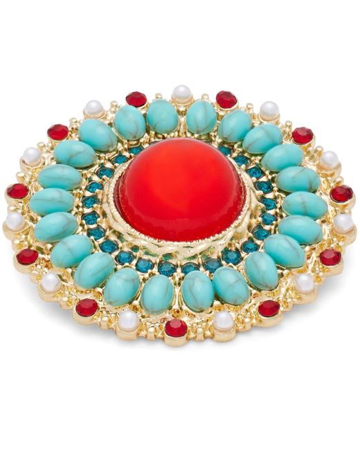 Hzmer Jewelry Red Zari Brooch