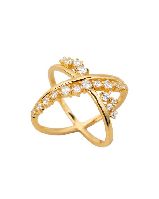 Zynnia Collective Metallic Splatter Studded X Ring