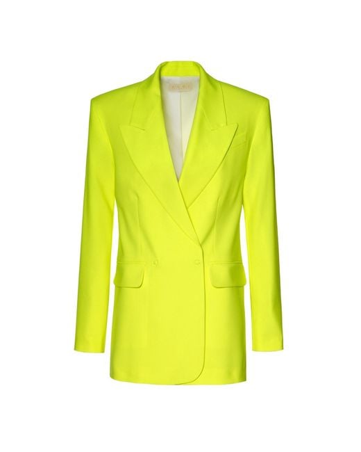 AGGI by HALEWSKI Green Blair Laser Yellow Oversized Blazer