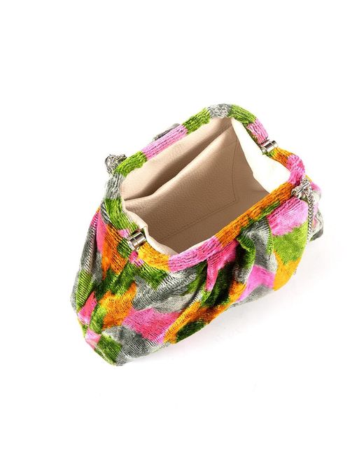 SJW BAGS LONDON Green Victoria Ikat Multicolour Bag