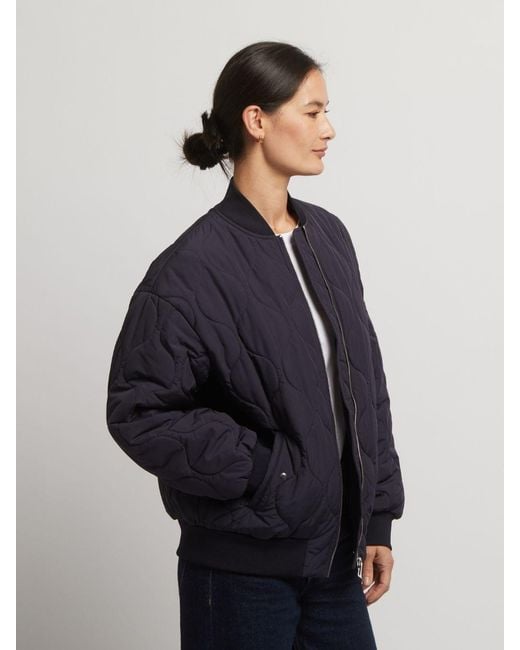 Guards London Blue Grace Quilted Bomber Jacket
