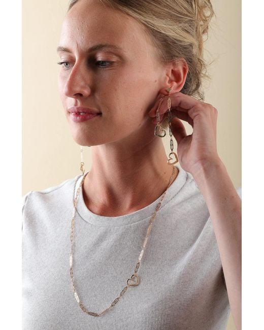 Rejected Hearts Club Metallic Con Amor Chain Layering Simple Necklace With Magnetic Clasp