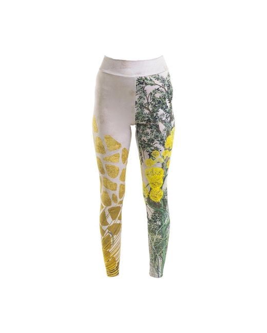 ARTISTA Gray Fennel Printed Elastic Leggings