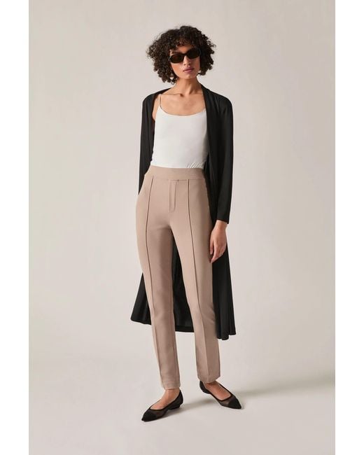 James Lakeland Natural Neutrals Cigarette Taupe Trousers