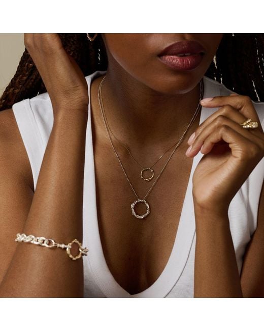 Lulu and Boo Jewellery Metallic Small Molten Halo Solid Necklace