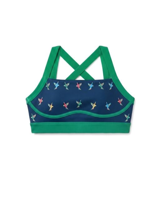 Jessie Zhao New York Green Emerald Echo Reversible Racerback Sports Bra