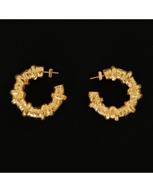 Krush Metallic Raina Chunky Adorned Hoops