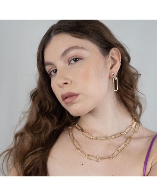 Rare Matters Jewelry Metallic Sleek Loop Drops Earrings