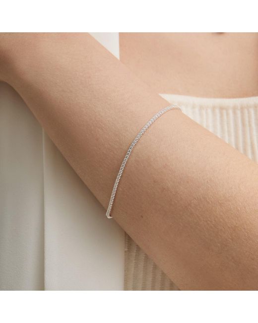 Esterah White Classic Tennis Bracelet