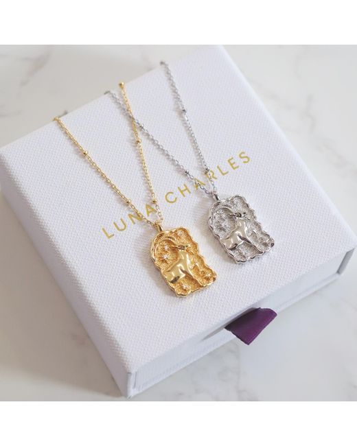 Luna Charles Metallic Solara Zodiac Necklace