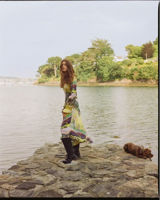 Klements Yellow Peggy Silk Dress