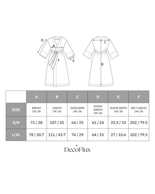 Decoflux Home Gray Cotton Maternity Robe Twist Dark, Mt