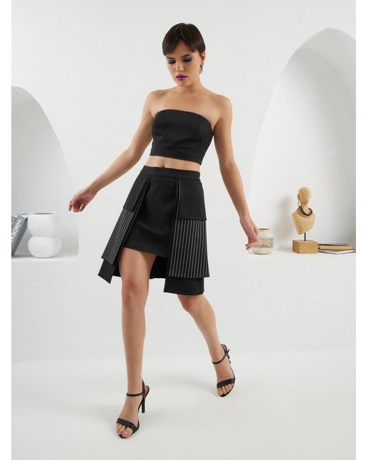 Lumina Eligma Black Dimensions Layered Skirt