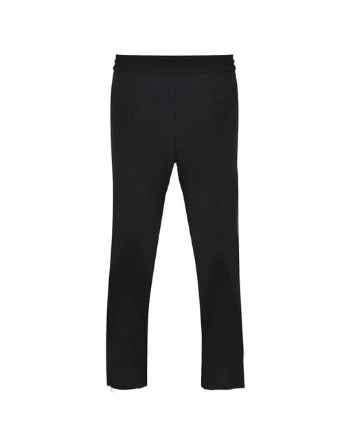DAVID WEJ Black Ashford Plain Loose Fit Drawstrings Trouser – for men