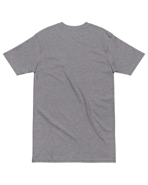 Anchor and Crew Gray Heather Gustatory Originals Coffee & Croissant Heavy Cotton T-Shirt for men