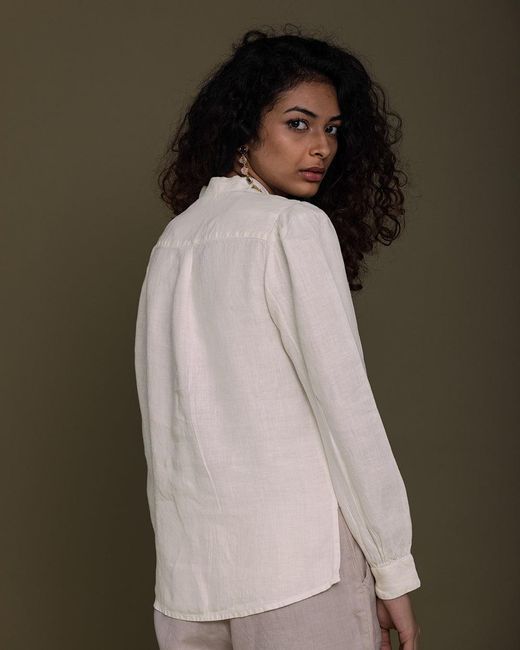 REISTOR White The Wild River Hemp Shirt