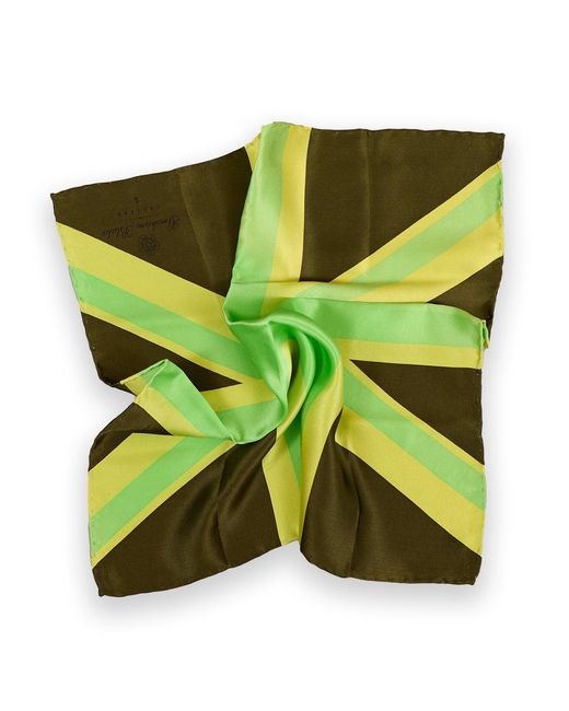 Gresham Blake Green Union Flag Pocket Square for men