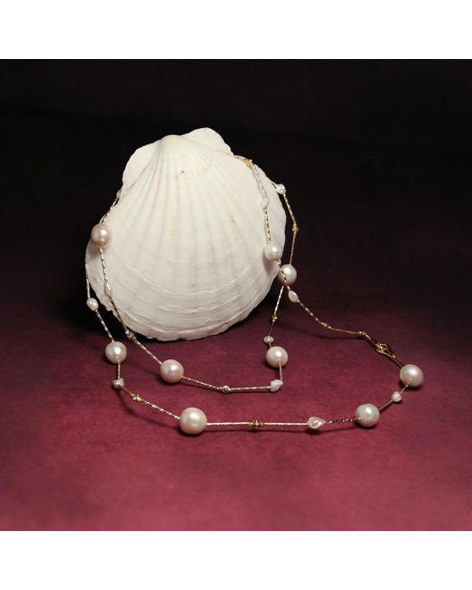 Ninemoo Metallic Luna Cascade Necklace
