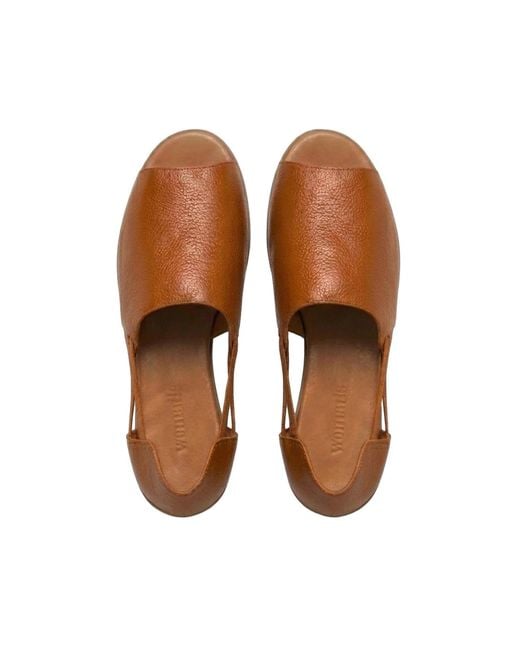 Womads Brown Cognac Peep Toes