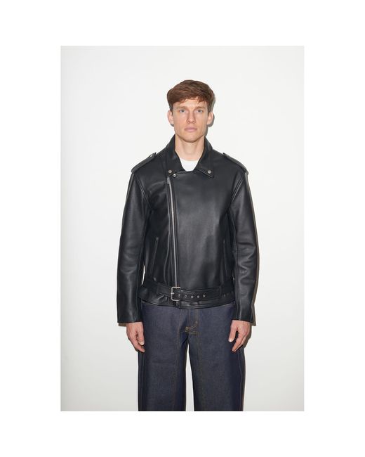 Hegarty Black Leather Biker Jacket