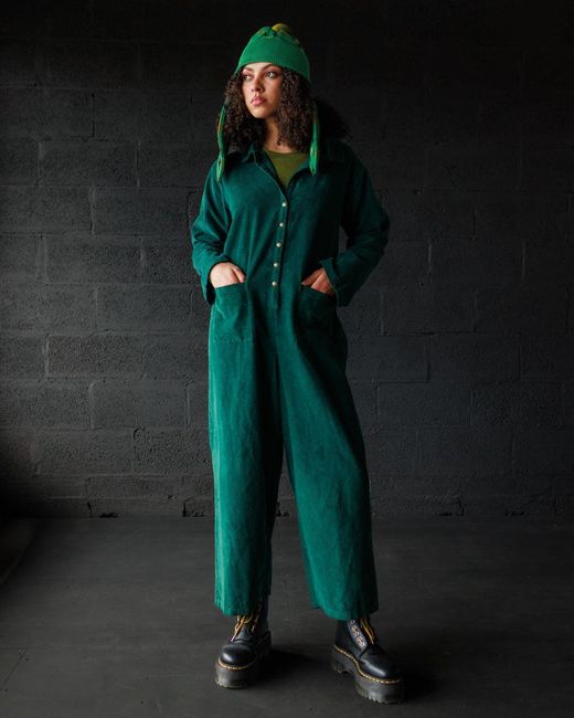 Mabli Green Cord Overalls