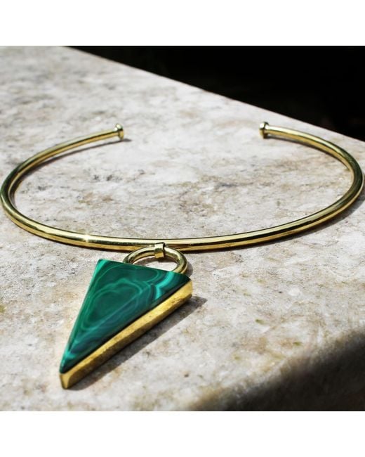 Lala Salama Metallic Kijani Malachite Lunar Choker