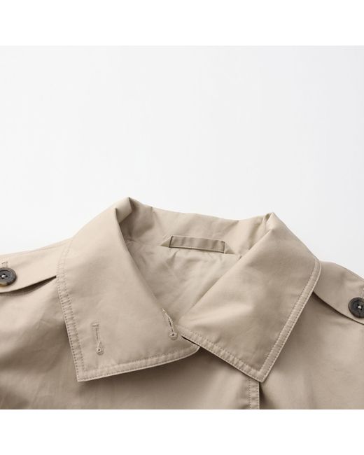 FRONT ROW SHOP Natural Neutrals Cape Trench Jacket