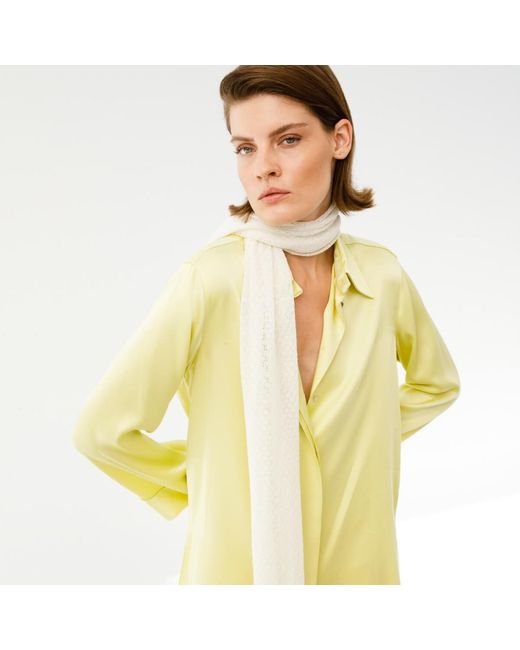 Mohair&Angora Natural Neutrals Diamond Shawl Ecru