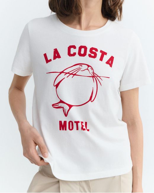 Thinking Mu White Animal Motel Ida T-Shirt