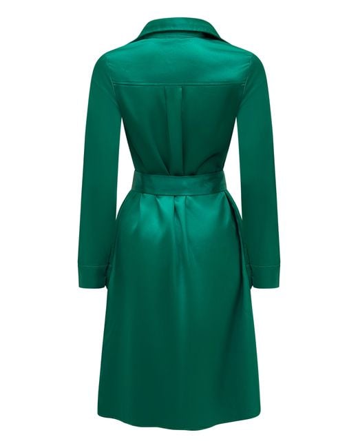 Why Mary Green Jackie Satin Trench Coat Dress