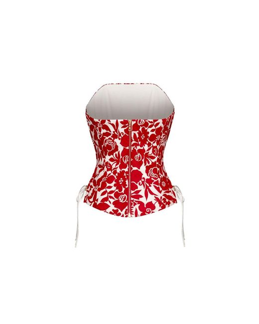 Elsava Red Velvet Flame Corset