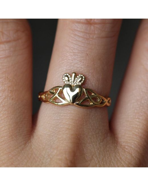 VicStoneNYC Fine Jewelry Metallic 14K Claddagh Ring