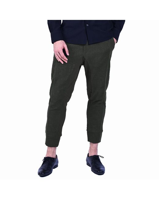 Smart and Joy Green Tapered And Textured Pants for men