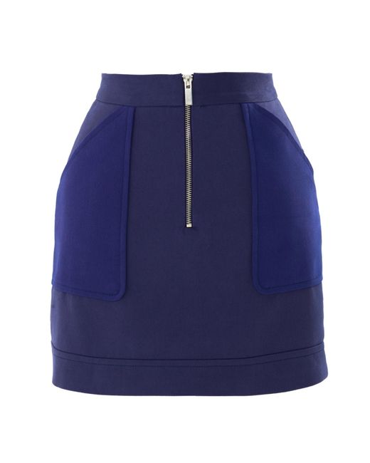 Ariana Bestepe Blue High-Waist Mini Skirt –