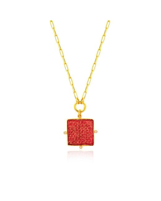 Ece London Red The Imperial Guardian Necklace V
