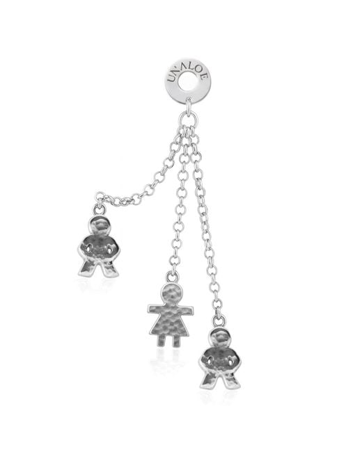 Unaloe White Sterling Boy And Girl Charm Drop Earrings – Artisan Chain Jewelry For