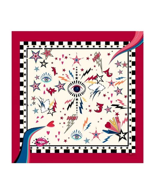 LOVEIST STORE Red Amare Pop Print Sarong Pareo