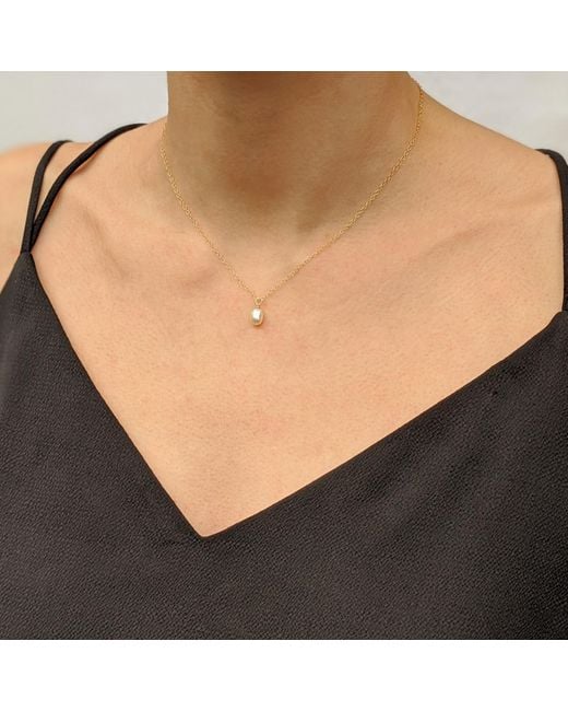 Kiri & Belle Metallic Mini Florence Small Pearl Pendant Sterling Necklace